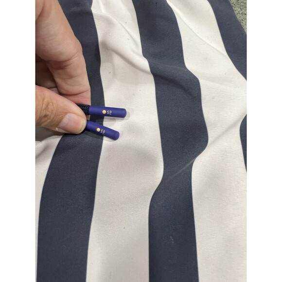 Sunny Patoche Men Swim Shorts Lined Pockets Blue White Striped Size Large - Picture 6 of 13